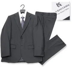 新品★KASHIYAMA カシヤマ 無地 ビジネス ウール スーツ オンワード樫山  シングルスーツ ブラックA6 -821