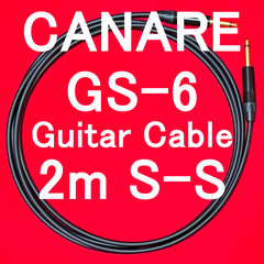 CANARE GS-6 Guitar Cable with Neutrik Gold Plated Plug SS 2m
