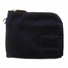 ポーター PORTER 吉田カバン マルニ MARNI 小銭入れ コインケース チェック柄 ナイロン 紺 ネイビー 茶 ブラウン /BMのサムネイル