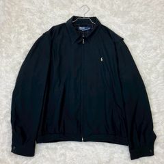 ポロバイラルフローレン スウィングトップ ポニー 裏地チェック ピーチスキン 黒 XL ★お値段交渉を受け付けます。