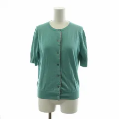 ポールスミス ブラック Paul Smith BLACK カーディガン ニット 半袖 絹 シルク混 M グリーン CKRPｍGM0402 /NQ