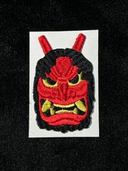 ★刺繍シール／ステッカー　ワッペン★　赤い　なまはげ　赤鬼