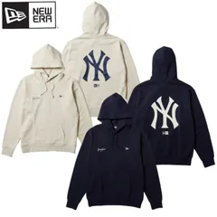 新品nNEWERA ニューエラ 正規品 スウェット パーカー フーディー プルオーバー MLB メジャーリーグ 野球 ユニセックス メンズ レディース NY ヤンキース  グレー ネイビー