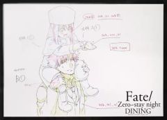 [중고] 식기 위궁 절예 & 일리야스필 폰 아인츠베른 종이제 랜천 매트 [Fate/Zero~stay night Cafe] 아인츠베른 기간 코스 메뉴 주문 특전