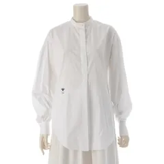 Dior - ディオール 25SS コットン ビー刺繍 ノーカラー ドルマンスリーブ 長袖シャツ トップス 521B67A3356 ホワイト 40【中古】 ディオール 25SS コットン ビー刺繍 ノーカラー ドルマン