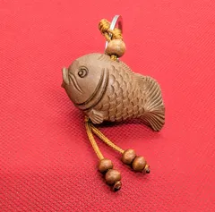 木彫 老人 魚 子供 木彫り 卸さ