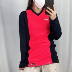 NIKE(ナイキ) ドライフィット 赤 黒 機能性 長袖Tシャツ XS 241109