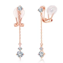 【数量限定】オフィス ジュエリー 女性 クリスマスプレゼント 誕生日 ジルコニア 5A 普段使い ロング 痛くないイヤリング シルバー925 金属アレルギー対応 レディースピンクゴールド イヤリング 揺れる FH.bird