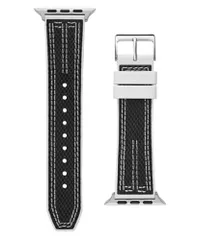 Guess Watches(ゲス ウォッチ) アップルウォッチ バンド ブラックナイロン ホワイトシリコン 42mm - 44mm Apple Watch用 
