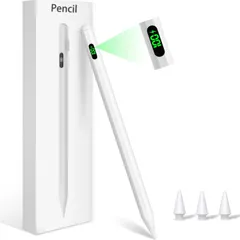 【特価商品】コンパチブル ipad ペンシル【LED電量表示・正規認証品】iPad タッチペン Apple Pencil互換 アップルペンシル iPad専用スタイラスペン 手のひら誤操作防止 高感度 バッテリー残量表示/USB-C急速充電/傾き感知/磁気吸着