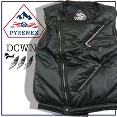 【新品】 PYRENEX ／ ピレネックス　ELDEVEN 軽量 ライダース ダウンベスト フランス製 エルデヴェン ダブルライダース 訳アリ ｜ 秋冬
