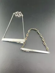 【中古品】2点セット　ネクタイピン　シルバー　スーツ　お洒落