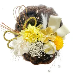 髪飾りドライフラワー ダリア 造花飾り 和玉 赤 ヘアアクセサリー [JZOON] 成人式 水引 ヘッドパーツ あじさい 振袖 着物 卒業式 七五三 浴衣 袴 結婚式 かすみ草 和装 造花 手作り 専用ケース付き