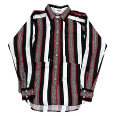 MSGM double-layered striped shirt ストライプ長袖シャツのサムネイル