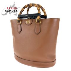 美品❣️GUCCI グッチ トートバッグ ダイアナ バンブー キャメル A4 美品 GUCCI グッチ ダイアナ ミディアム ブラウン 茶 レザー