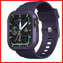 装着簡単 傷防止 耐久性 Series 吸収 衝撃 落下 軍用グレードの保護 二重構造 TPU PC 耐衝撃 バンド バンド 11/10/9/8/7/6/SE3/SE2/SE/5/4(インペパープル) アップルウォッチ 42mm 44mm 45mm 46mm