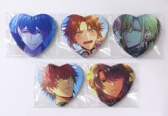 【中古】バッジ・ピンズ [単品] 集合 ハート缶バッジ5個セット 「Switchソフト 燃えよ! 乙女道士 ～華遊恋語～ ビックカメラ・アニメガ×ソフマップ限定セット」 同梱特典