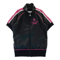 サイズ：M LE COQ GOLF ルコックゴルフ  裏メッシュ 半袖ジップジャケット  ブラック系 [240101431601] ゴルフウェア レディース ストスト