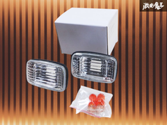 /即納可能☆未使用/ トヨタ 100系 101系 ランドクルーザー ランクル 1998-2007 クリア サイドマーカー 左右 セット スペアに 棚