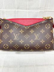 ルイヴィトン/Louis Vuitton パラスクラッチ 斜め掛けショルダーバッグ モノグラム  M41638チェーン＆革ひも付き レッド M-1078