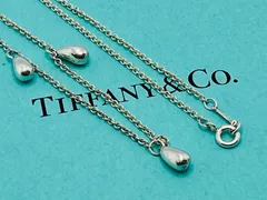a007 送料無料　Tiffany&Co. 美品　希少　ティファニー　ティアドロップ　3連　ネックレス　シルバー　925