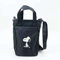 スヌーピー ミニ ボトルインショルダー 座り ショルダーバッグ かばん ブラック SNOOPY