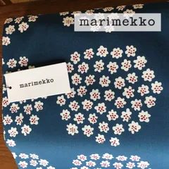 マリメッコ生地 プケッティ ブルー　140cm×50cm