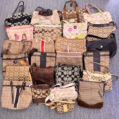 ②比較的美品あり🌈B～Jランク　COACH　　ハンドバッグ　ショルダーバッグ　　bag　レザー　PVC　シグネチャー　ブランドバッグ　まとめ　まとめ売り　25点　「０EL」
