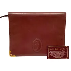 Cartier カルティエ マストライン ボルドー クラッチバッグ セカンドバッグ ギャラあり【中古】MK-1719 JA-23811