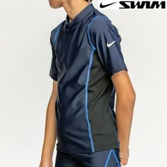 【新品・特価】NIKE ジュニア ラッシュガード ショートスリーブ UV 1991090  紺 ネイビー ブルー 青 ナイキ 半袖 水着