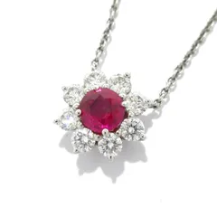 HARRY WINSTON(ハリーウィンストン) ネックレス美品  サンフラワー・ミニ・ルビー・ペンダント PERPNAPETSF Pt950×レッド×ダイヤモンドのサムネイル