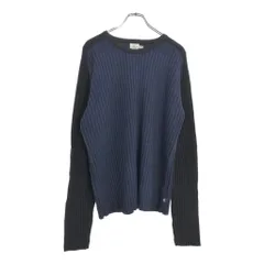 Calvin klein Jeans カルバンクライン ジーンズ コットン リブニット セーター ネイビー(メンズ XL)中古 古着 U7407