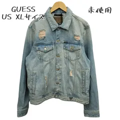 GUESS Dillon Denim Jacket ユーズド加工 デニムジャケット XLサイズ クラッシュ加工 ダメージ加工 メンズ M81XN1R2IB8