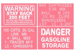 新品 ステンシルシート 4枚セット 18x28cm DANGER