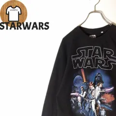 【STARWARS ラグランスウェット S 映画 海外古着 A562 スターウォーズ ビッグプリント】