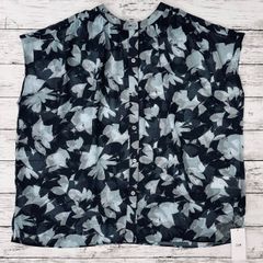 【未使用/M(38)】23区 Ratti シャドーフラワー プリント ブラウス/24SS/花 総柄/カラー:575 ネイビープリント/バスト:81-85cm 身長:158-164cm/ポリエステル/210-5/ 服飾 (72-2025-0710-KO-006)