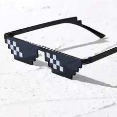 モザイク　サングラス　ブラック　ドット　メガネ　SNS　インスタ映え　イベント