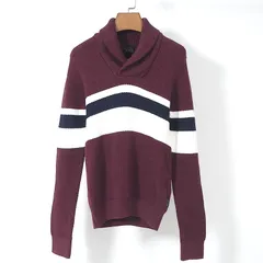 △未使用 アルマーニエクスチェンジ Armani Exchange ニット セーター XS ワインレッド/ホワイト/ネイビー メンズ 正規品 2-DD102