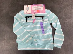 32Degrees Heat COOL キッズ スウェット＆ショーツ 長袖 半ズボン XS(5/6）女の子 パジャマ ブルー×白/55042 在のサムネイル