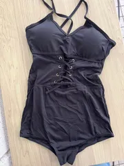 シアートップス付きワンピース水着      Mサイズ