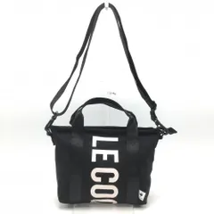 【超美品】ルコック 2WAYカートバッグ 黒×白 ビッグロゴ ショルダーストラップゴルフ le coq sportif