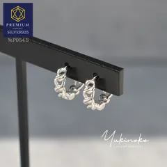 P054S　喜平ピアス　シルバー925/ロジウムコーティング　ユニセックスピアス