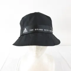 アディダス adidas バケットハット 帽子 ロゴ 黒 OSFX *T743のサムネイル