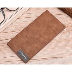 メンズ 財布 長財布 薄い財布 ブラウン