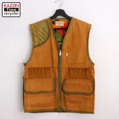 ヴィンテージ　サフトバック　ハンティングベスト M】【70年代】Saftbak ハンティングベスト ワークベスト 裏地