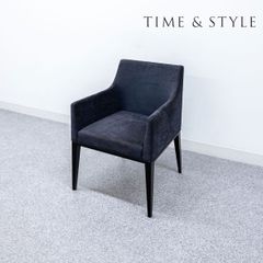 【展示品】TIME & STYLE タイムアンドスタイル Leo seamless armchair レオ アーム チェア ダイニング ファブリック ブルー 定価13万