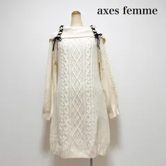 axes femme アクシーズファム リボンニットワンピース アイボリー フリーサイズ ロリータ 量産型 サブカル y2k 平成ギャル バレエコア フェアリーグランジ