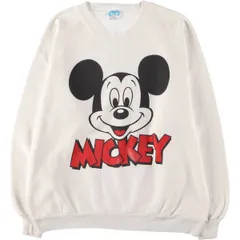 古着 80年代 WALT DiSNEY World MICKEY MOUSE ミッキーマウス キャラクタースウェットシャツ トレーナー USA製 メンズL相当/eaa501497
