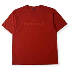 mont-bell モンベル ロゴ デザイン 半袖 Tシャツ S/朱色系 メンズ #1104452