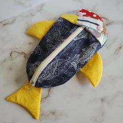 お魚ポーチ 魚ポーチ パッチワーク 筆箱 No.112